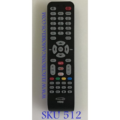 CONTROL REMOTO ORIGINAL NUEVO PARA TV KALLEY TDT SMART TV  / 06-519W49-C005X